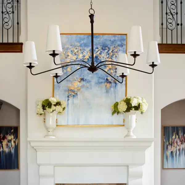 Euphora 6-Light Chandelier in Matte Black - Image 7