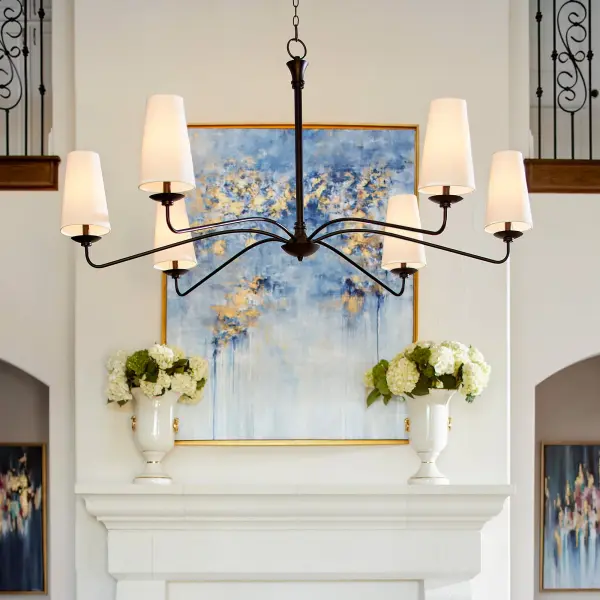 Euphora 6-Light Chandelier in Matte Black - Image 8