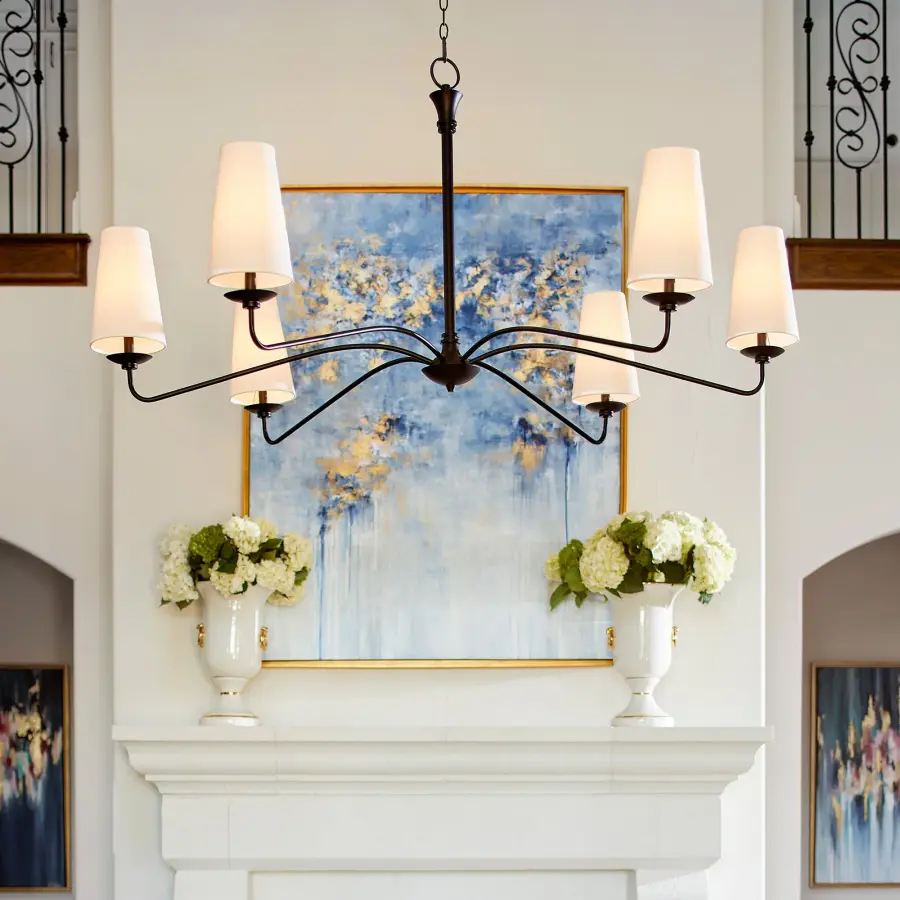 Euphora 6-Light Chandelier in Matte Black - Image 8