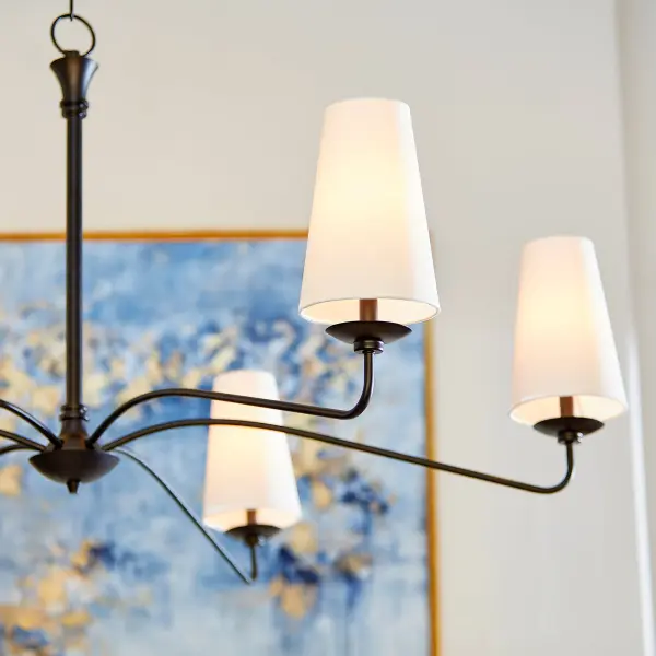 Euphora 6-Light Chandelier in Matte Black - Image 10