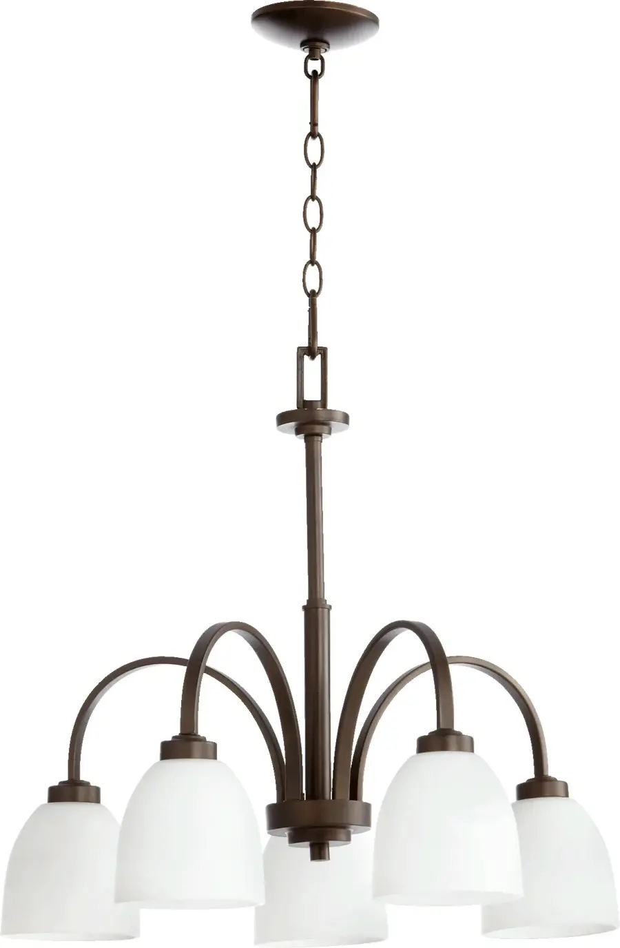 Reyes 5-Light Transitional Chandelier in Oiled Bronze