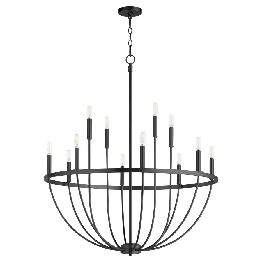 Tribute 12-Light Chandelier in Matte Black - Image 1