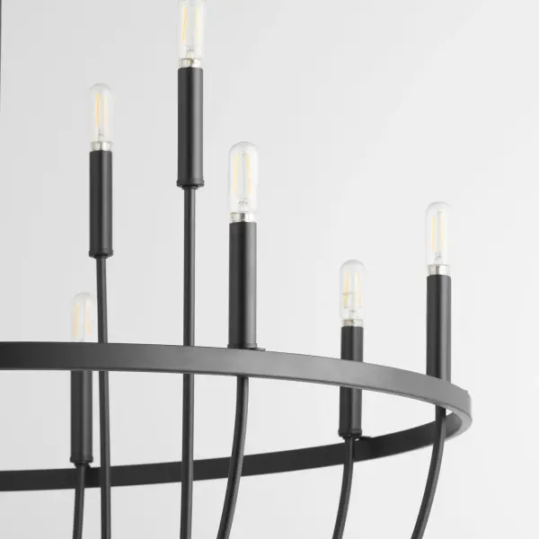 Tribute 12-Light Chandelier in Matte Black - Image 3