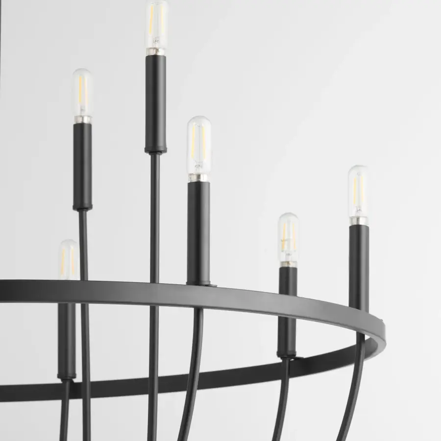 Tribute 12-Light Chandelier in Matte Black - Image 3