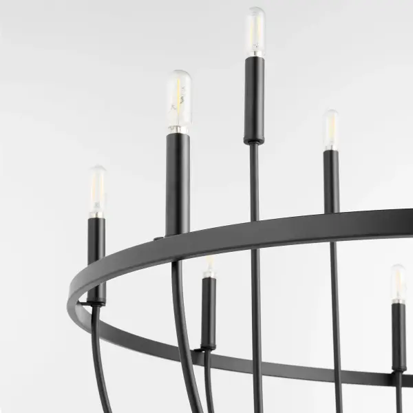 Tribute 12-Light Chandelier in Matte Black - Image 4