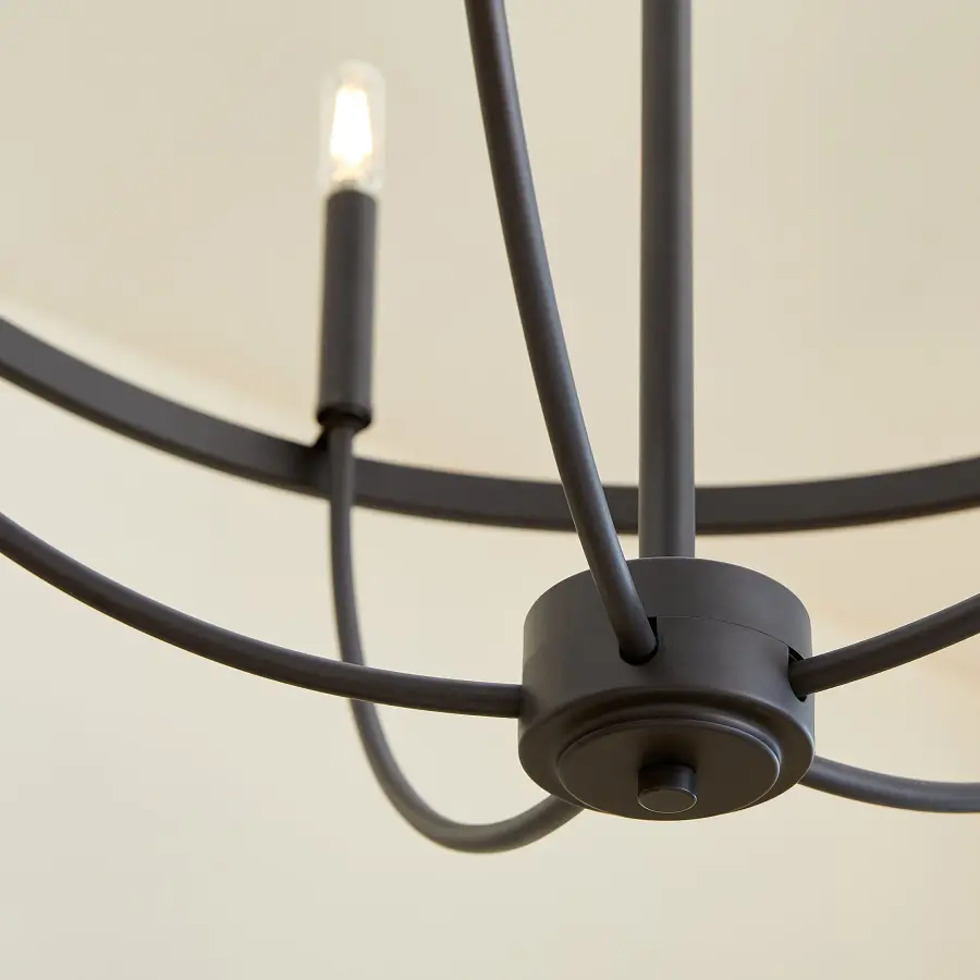 Tribute 5-Light Chandelier in Matte Black - Image 5