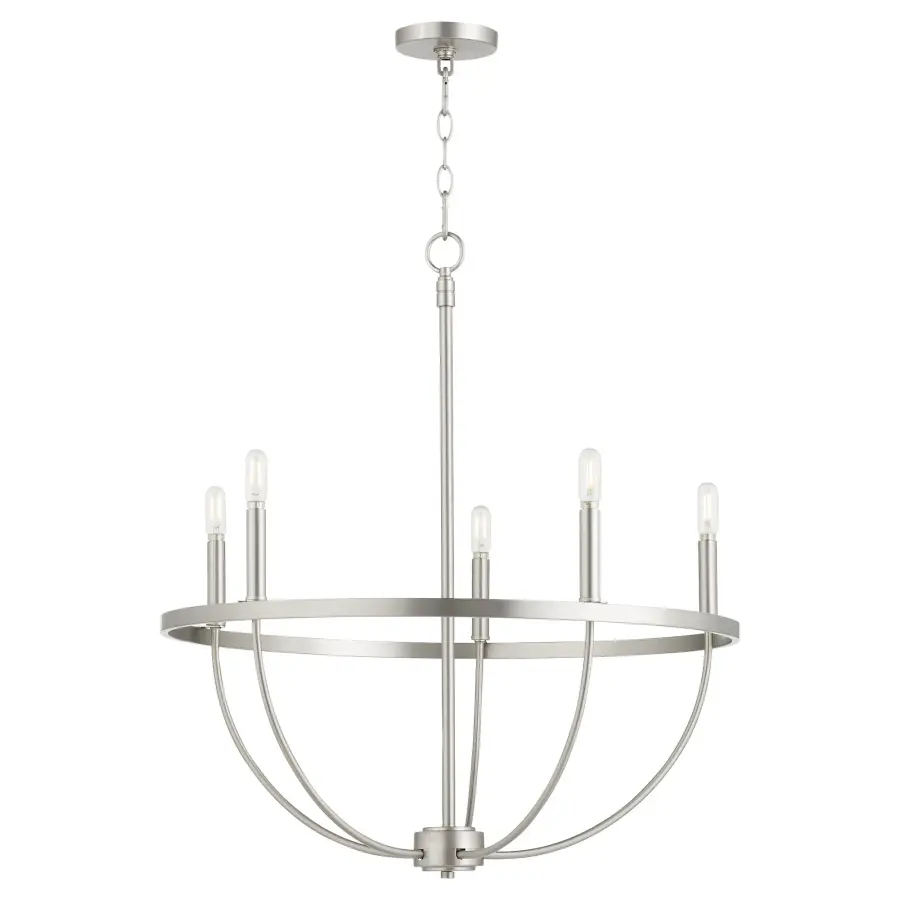 Tribute 5-Light Chandelier in Satin Nickel - Image 2