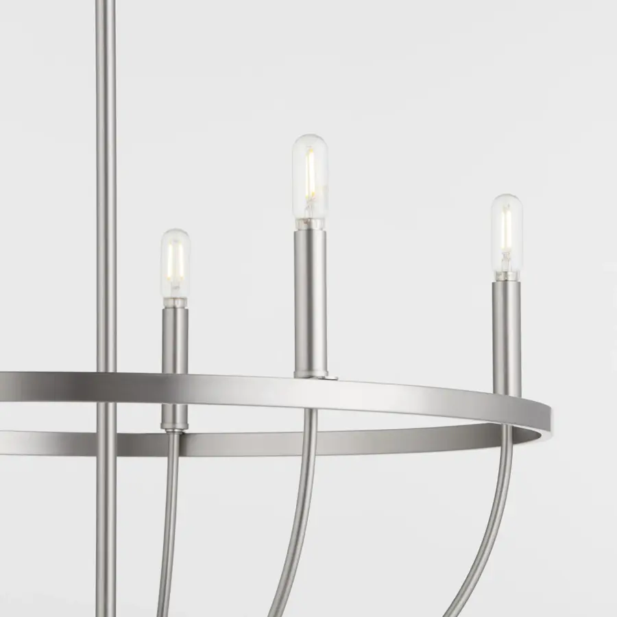Tribute 5-Light Chandelier in Satin Nickel - Image 3