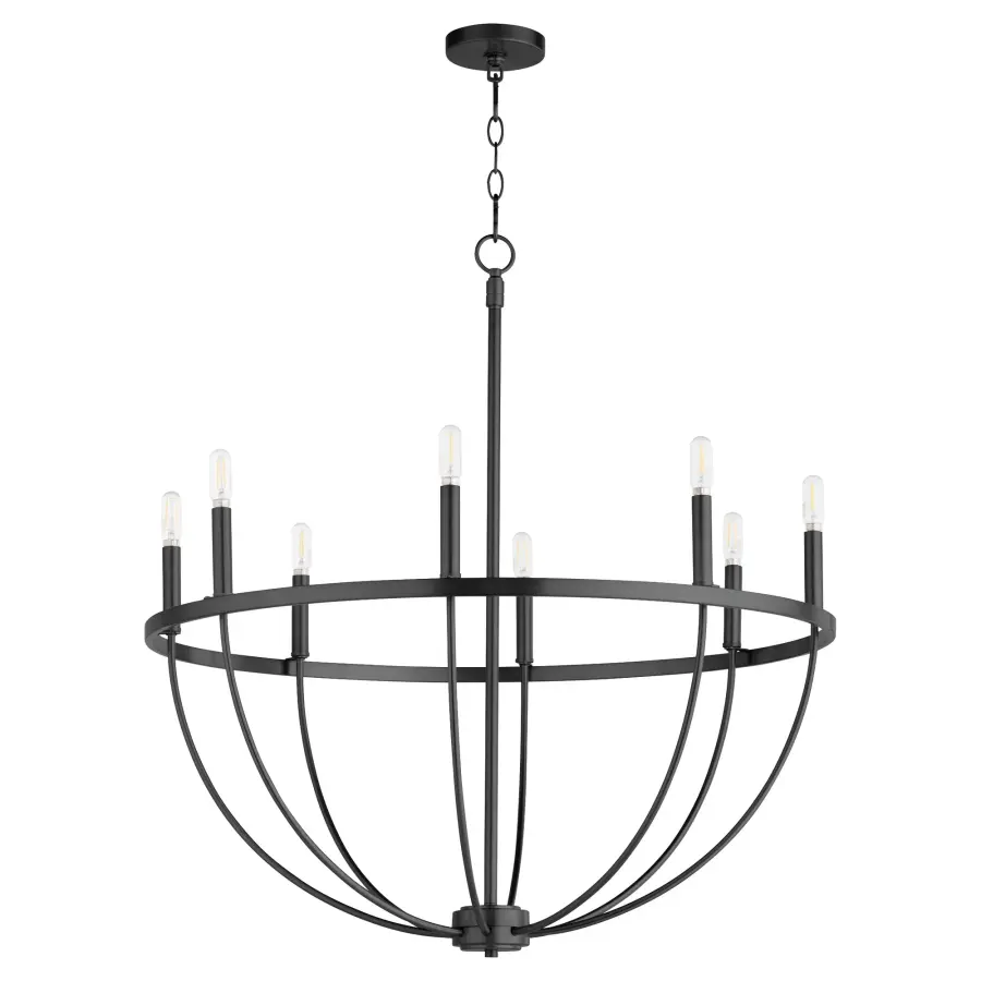 Tribute 8-Light Chandelier in Matte Black - Image 1