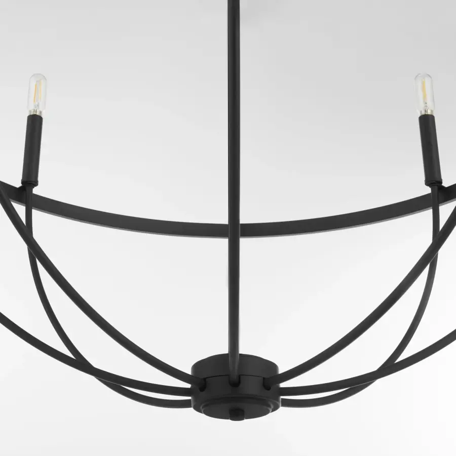 Tribute 8-Light Chandelier in Matte Black - Image 4