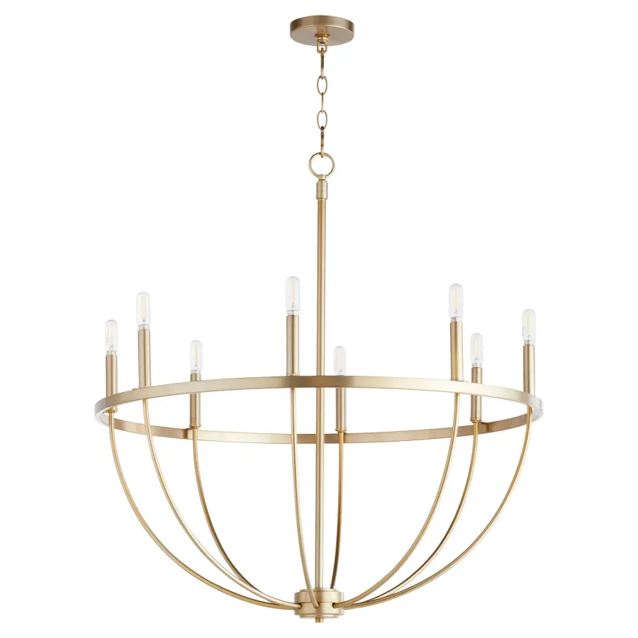 Tribute 8-Light Chandelier in Aged Brass - Image 1