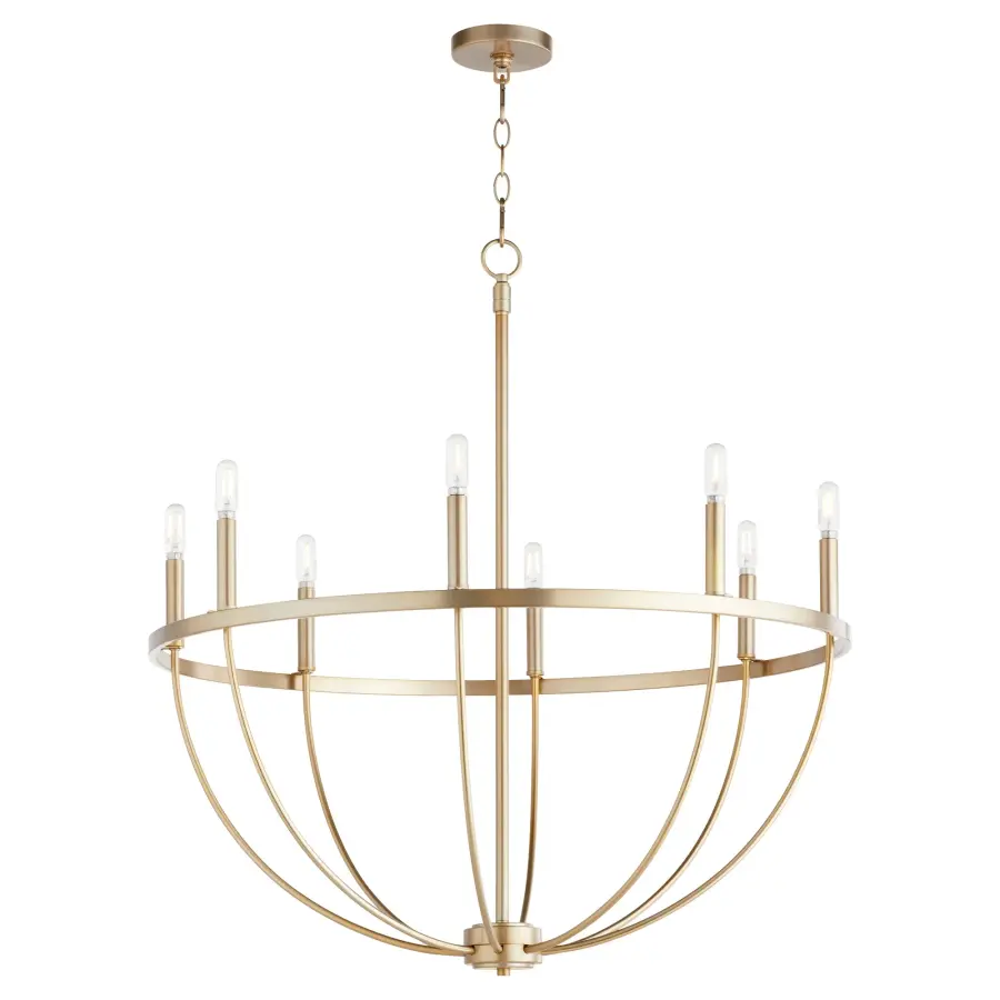 Tribute 8-Light Chandelier in Aged Brass - Image 2