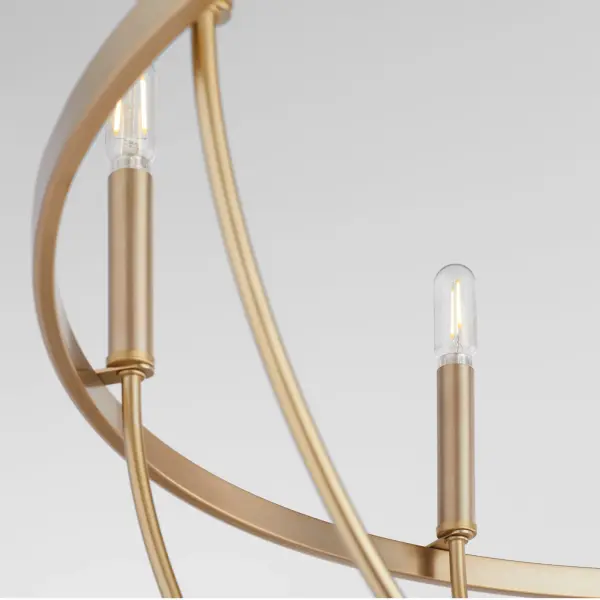 Tribute 8-Light Chandelier in Aged Brass - Image 4