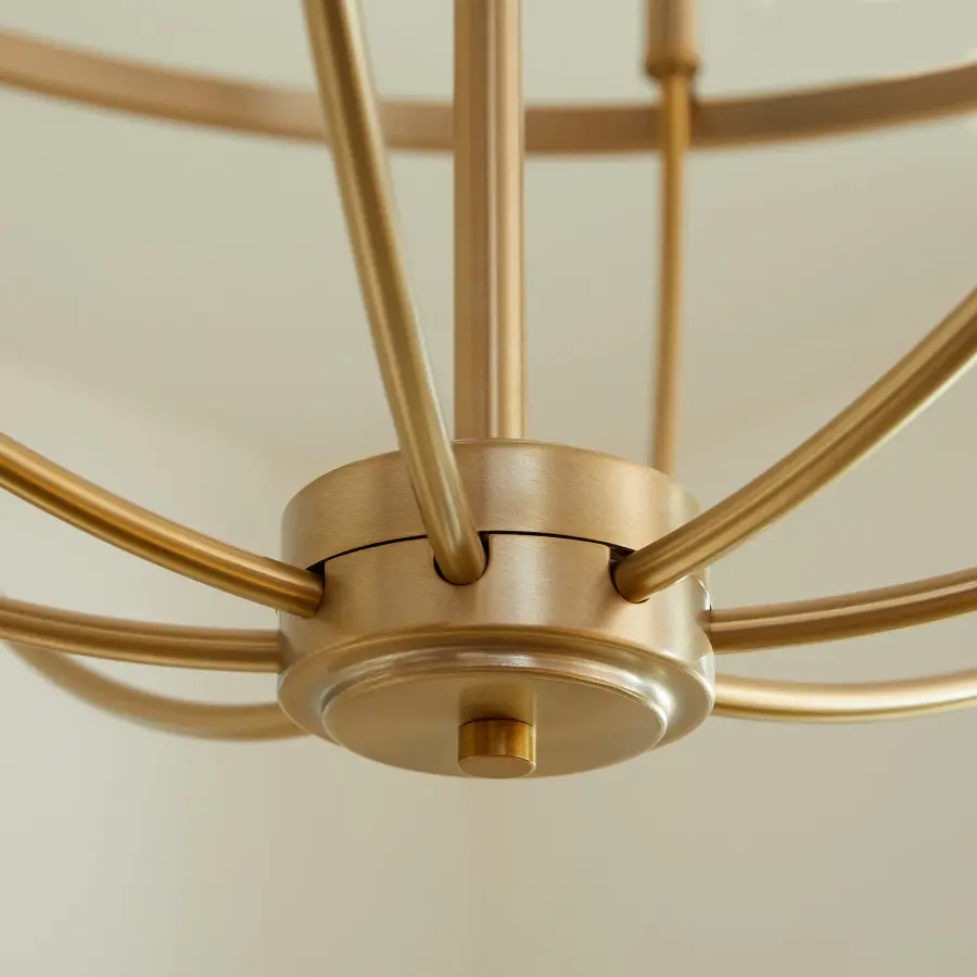 Tribute 8-Light Chandelier in Aged Brass - Image 5