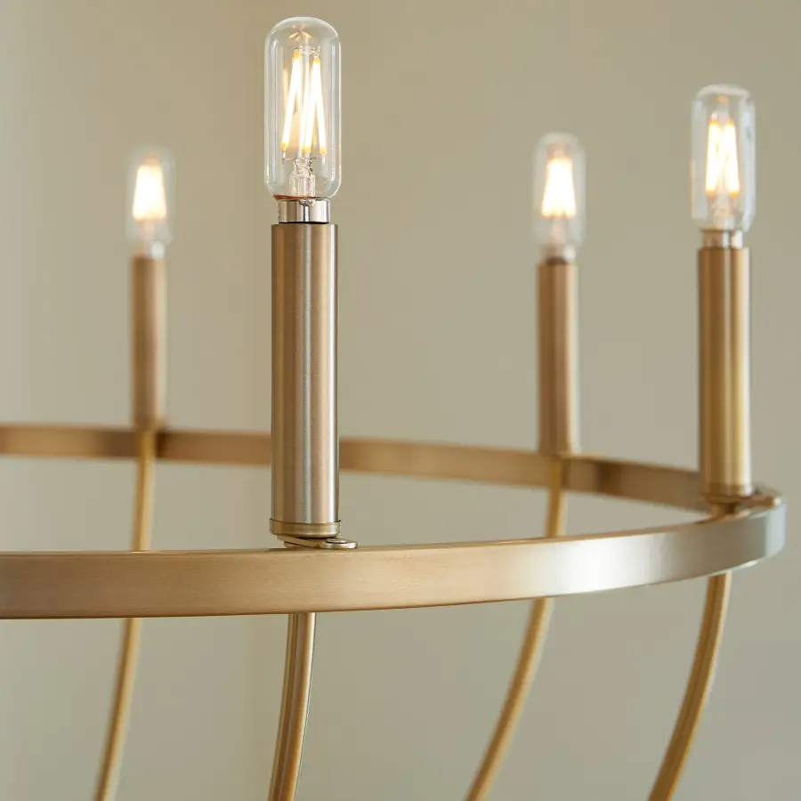 Tribute 8-Light Chandelier in Aged Brass - Image 6