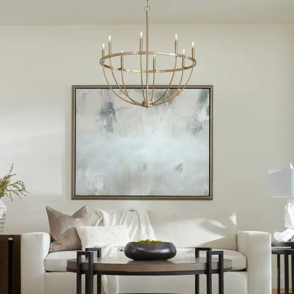 Tribute 8-Light Chandelier in Aged Brass - Image 8