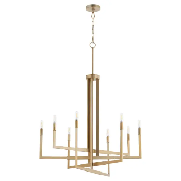 Bolero 8-Light Chandelier in Aged Brass - Image 1
