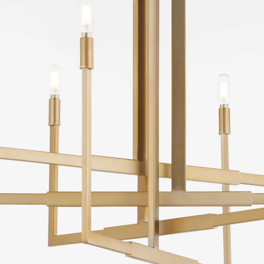 Bolero 8-Light Chandelier in Aged Brass - Image 3