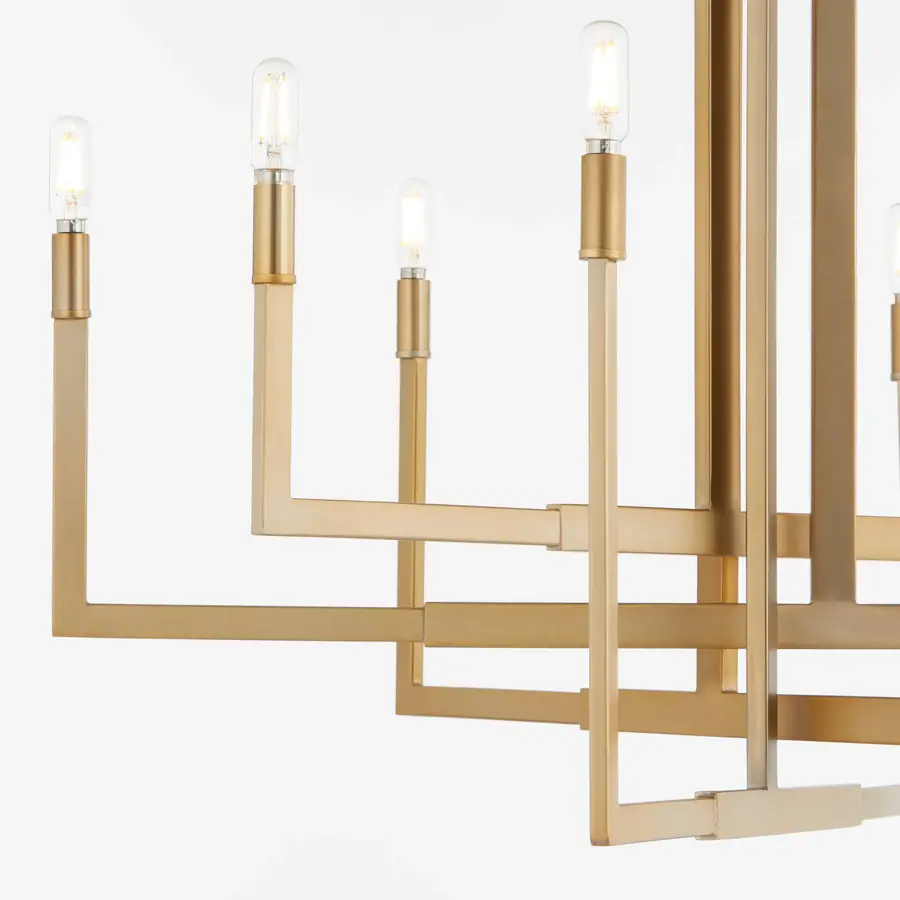 Bolero 8-Light Chandelier in Aged Brass - Image 4