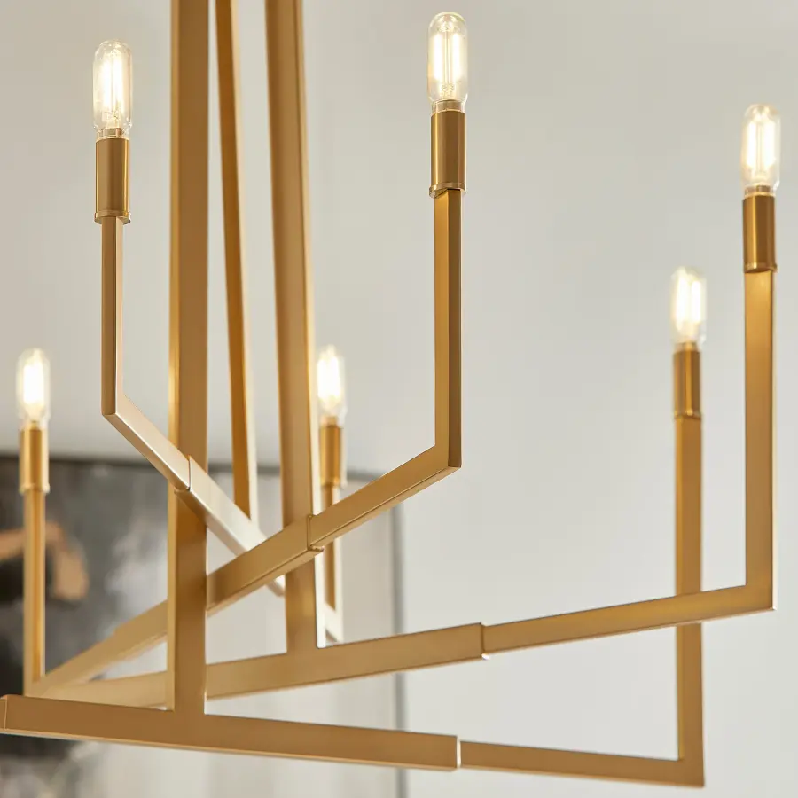 Bolero 8-Light Chandelier in Aged Brass - Image 5