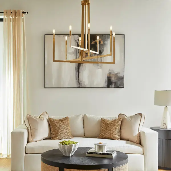 Bolero 8-Light Chandelier in Aged Brass - Image 8