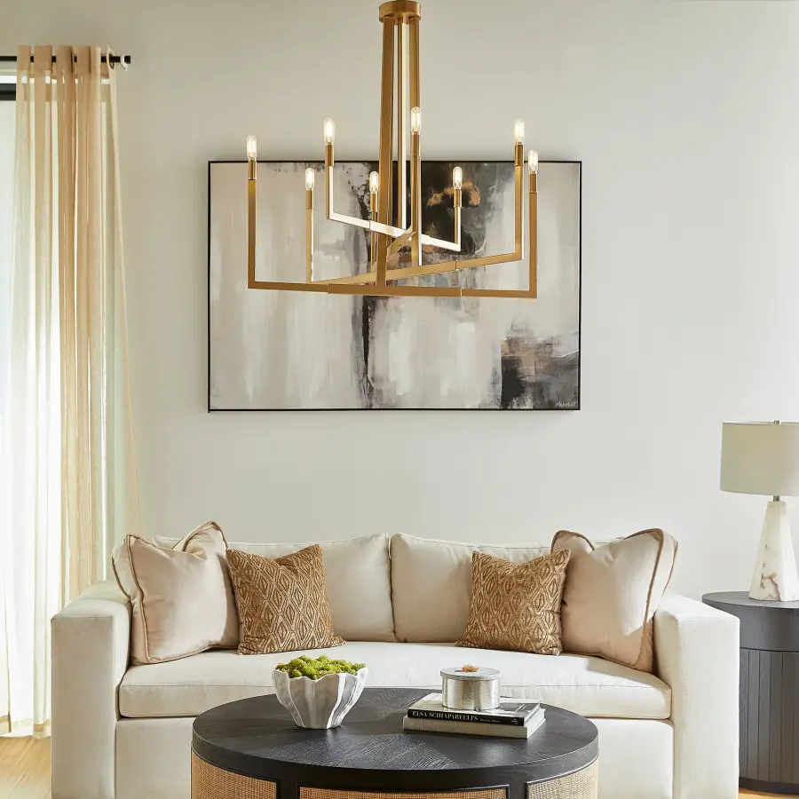 Bolero 8-Light Chandelier in Aged Brass - Image 8