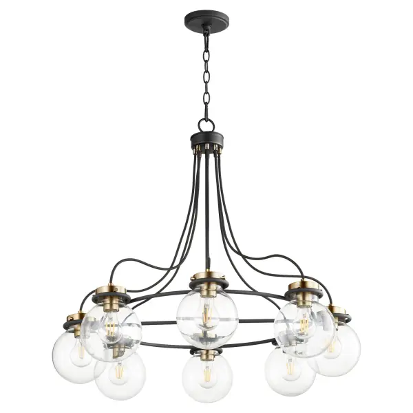 Centauri 8-Light Chandelier in Textured Black - Image 1