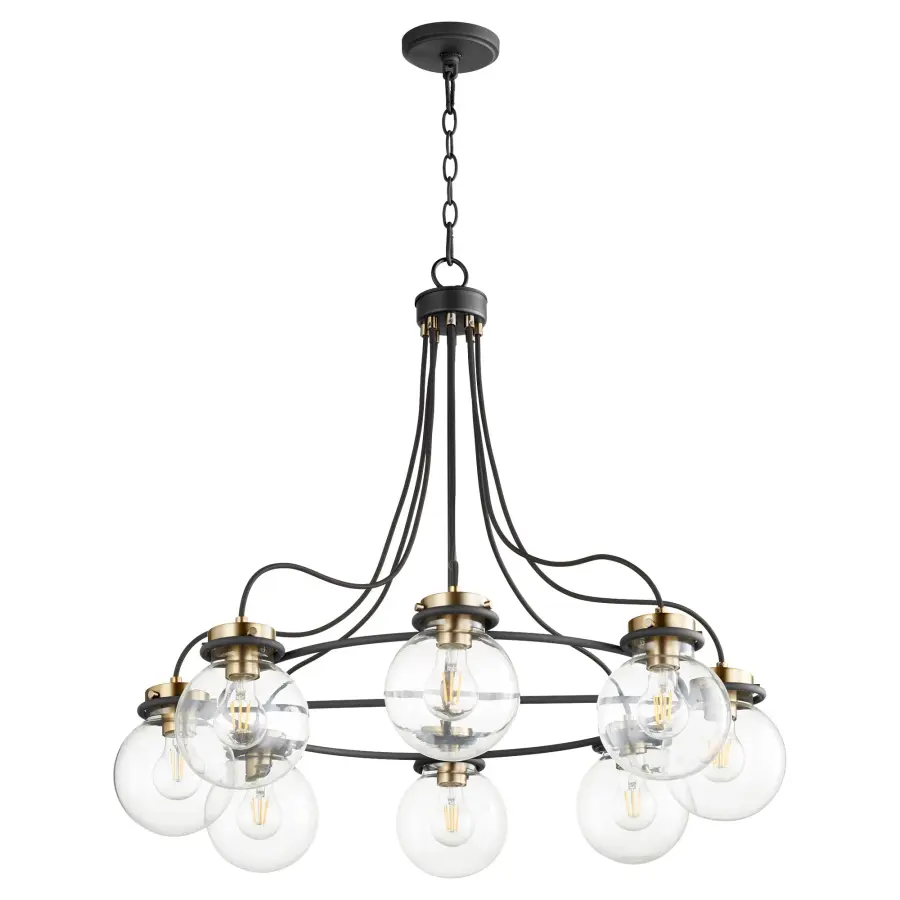 Centauri 8-Light Chandelier in Textured Black - Image 1