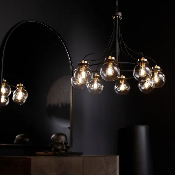 Centauri 8-Light Chandelier in Textured Black - Image 3
