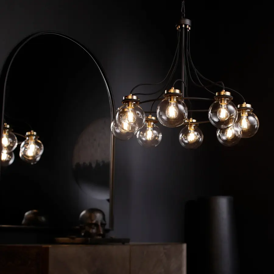 Centauri 8-Light Chandelier in Textured Black - Image 3