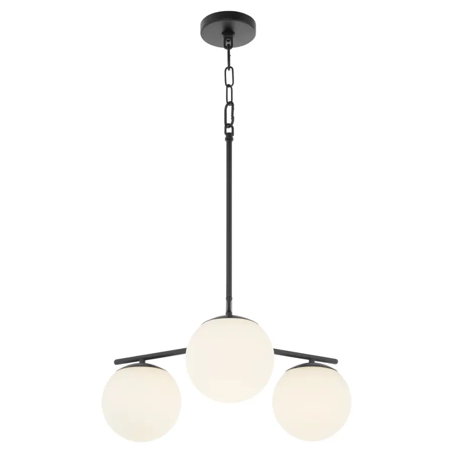 Jasper 3-Light Chandelier in Matte Black - Image 2