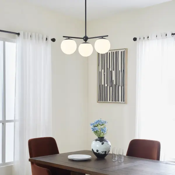 Jasper 3-Light Chandelier in Matte Black - Image 5