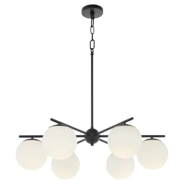 Jasper 6-Light Chandelier in Matte Black - Image 2