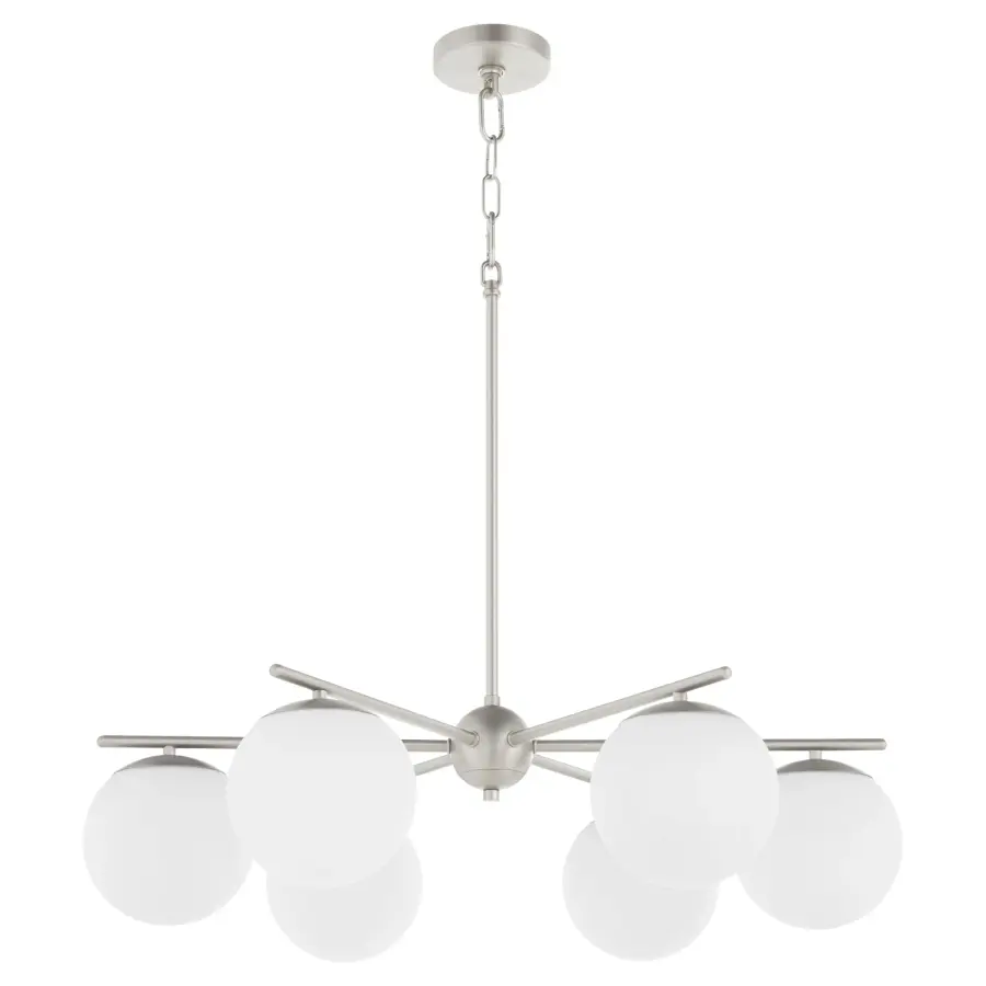 Jasper 6-Light Chandelier in Satin Nickel - Image 1