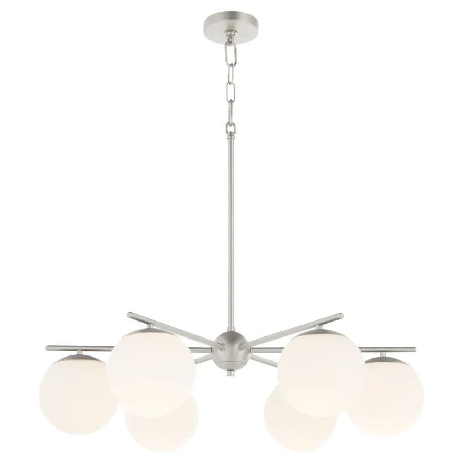 Jasper 6-Light Chandelier in Satin Nickel - Image 2