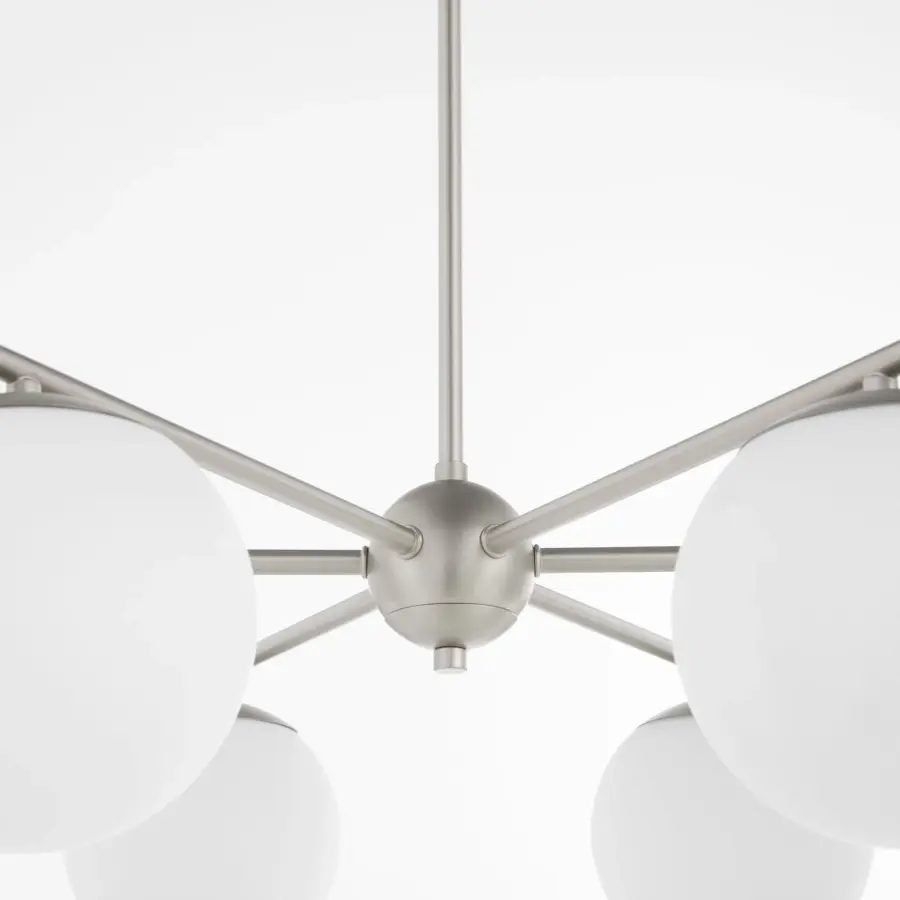 Jasper 6-Light Chandelier in Satin Nickel - Image 4