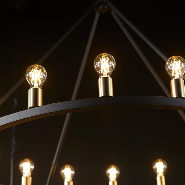 Paxton 16-Light Wagon Wheel Chandelier - Image 2