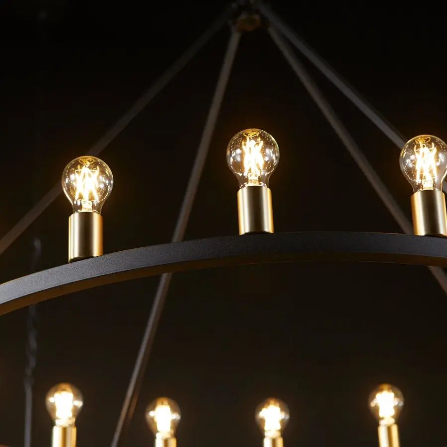 Paxton 16-Light Wagon Wheel Chandelier - Image 2