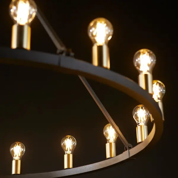 Paxton 16-Light Wagon Wheel Chandelier - Image 3