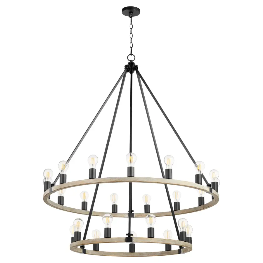 Paxton 24-Light Wagon Wheel Chandelier