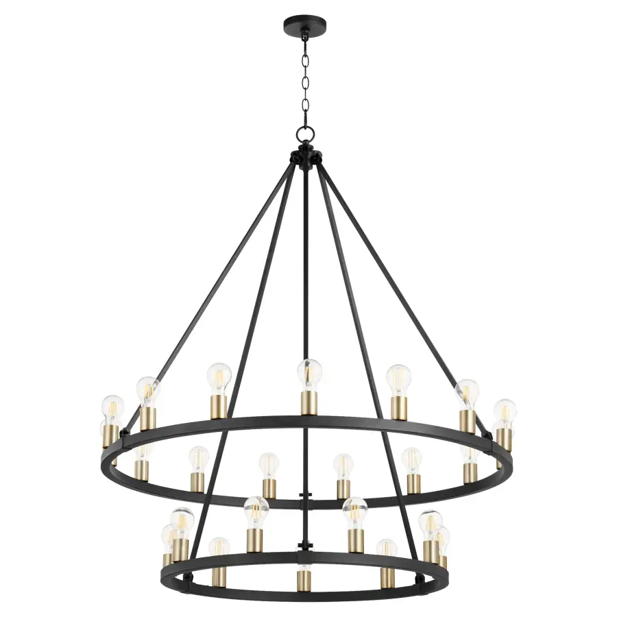 Paxton 24-Light Wagon Wheel Chandelier - Image 1