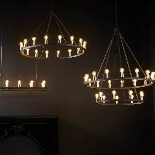 Paxton 24-Light Wagon Wheel Chandelier - Image 4
