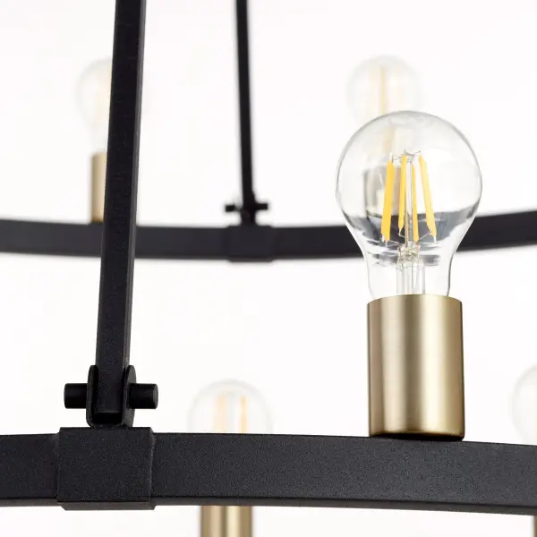 Paxton 24-Light Wagon Wheel Chandelier - Image 5