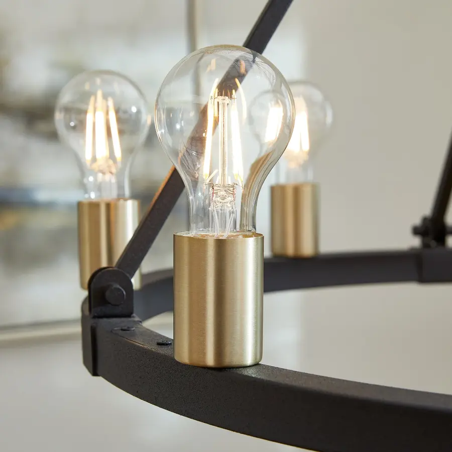 Paxton 8-Light Wagon Wheel Chandelier - Image 4