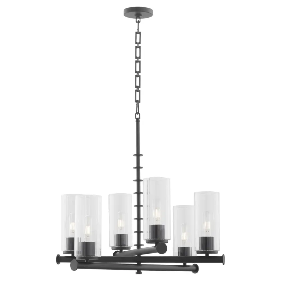 Mercier 6-Light Chandelier in Matte Black - Image 2