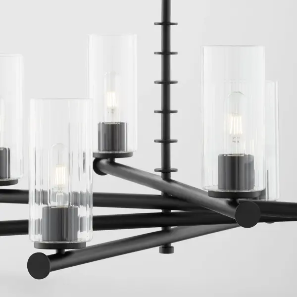 Mercier 6-Light Chandelier in Matte Black - Image 3