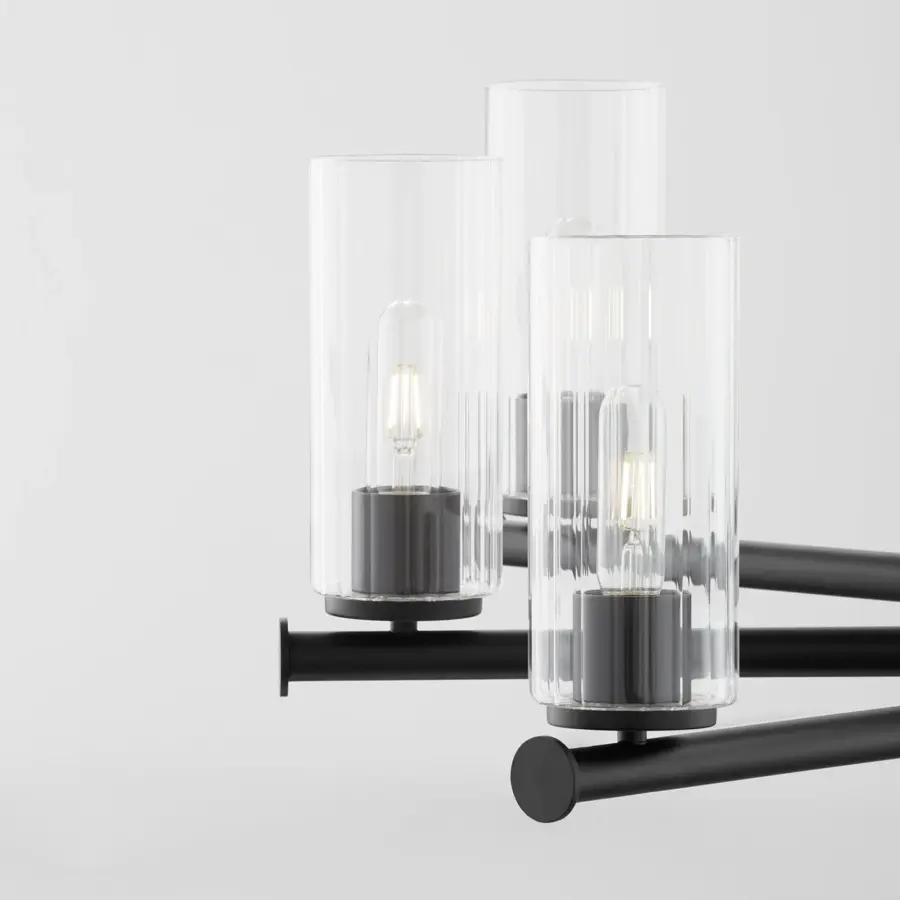 Mercier 6-Light Chandelier in Matte Black - Image 4