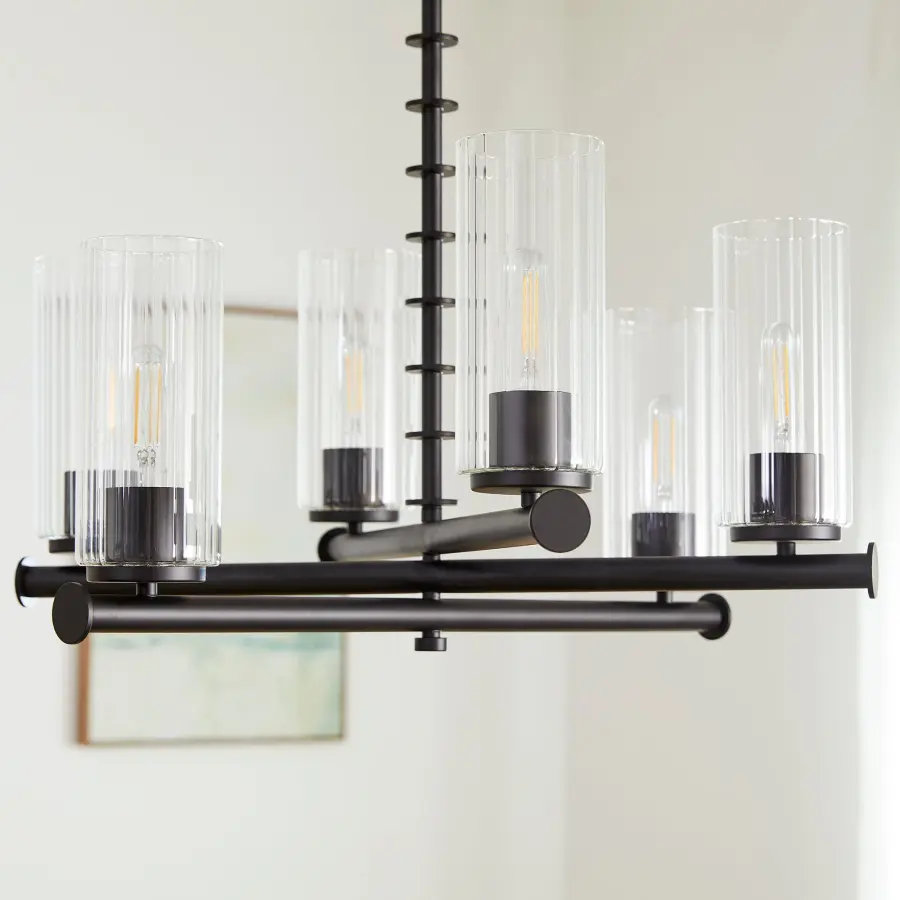 Mercier 6-Light Chandelier in Matte Black - Image 5