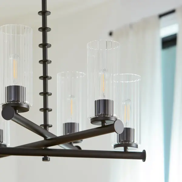 Mercier 6-Light Chandelier in Matte Black - Image 6