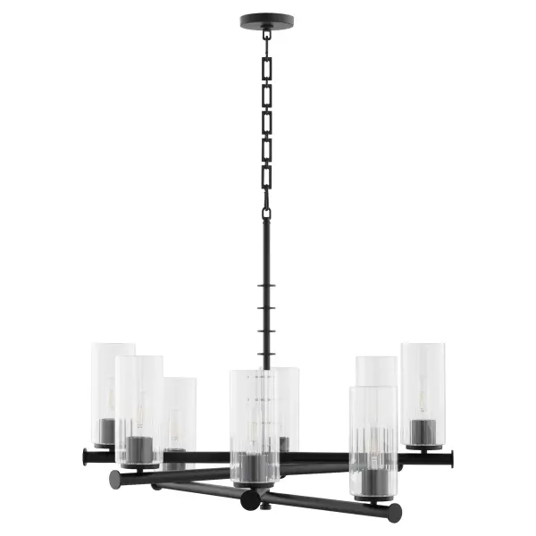 Mercier 8-Light Chandelier in Matte Black - Image 1